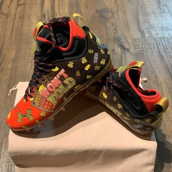 Under Armour Money “VEGAS JACKPOT”Football Cleats Custom Screen Printing - Get your Screen Printing Service main image 2